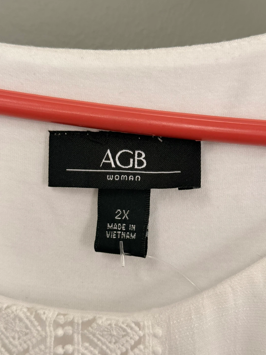 AGB Woman White Tunic Top Size 2X Brand New $58 Tag - photo 2