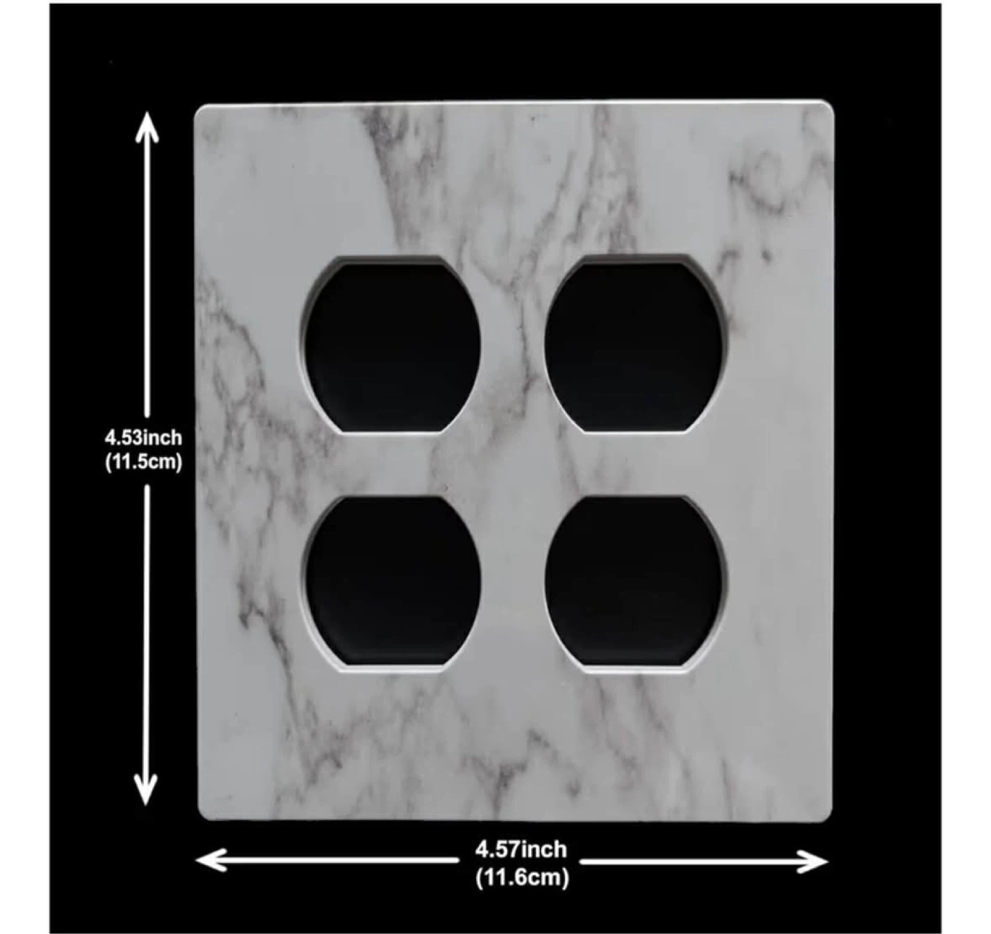 A-2 pack Duplex Receptacle Outlet Cover Plate - White Marble - photo 3