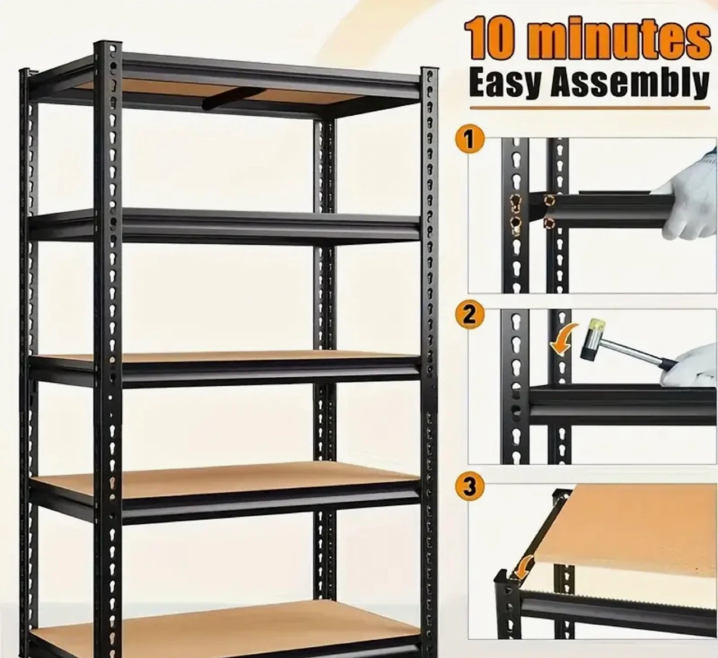 New in box-5 Tier Storage Shelving Unit - 60" Tall - photo 2