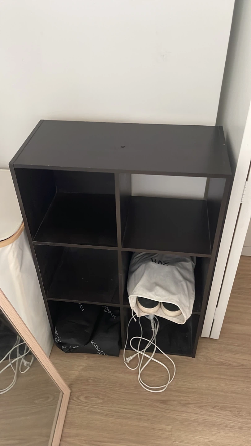 Dark Brown 6-Cube Storage Shelf