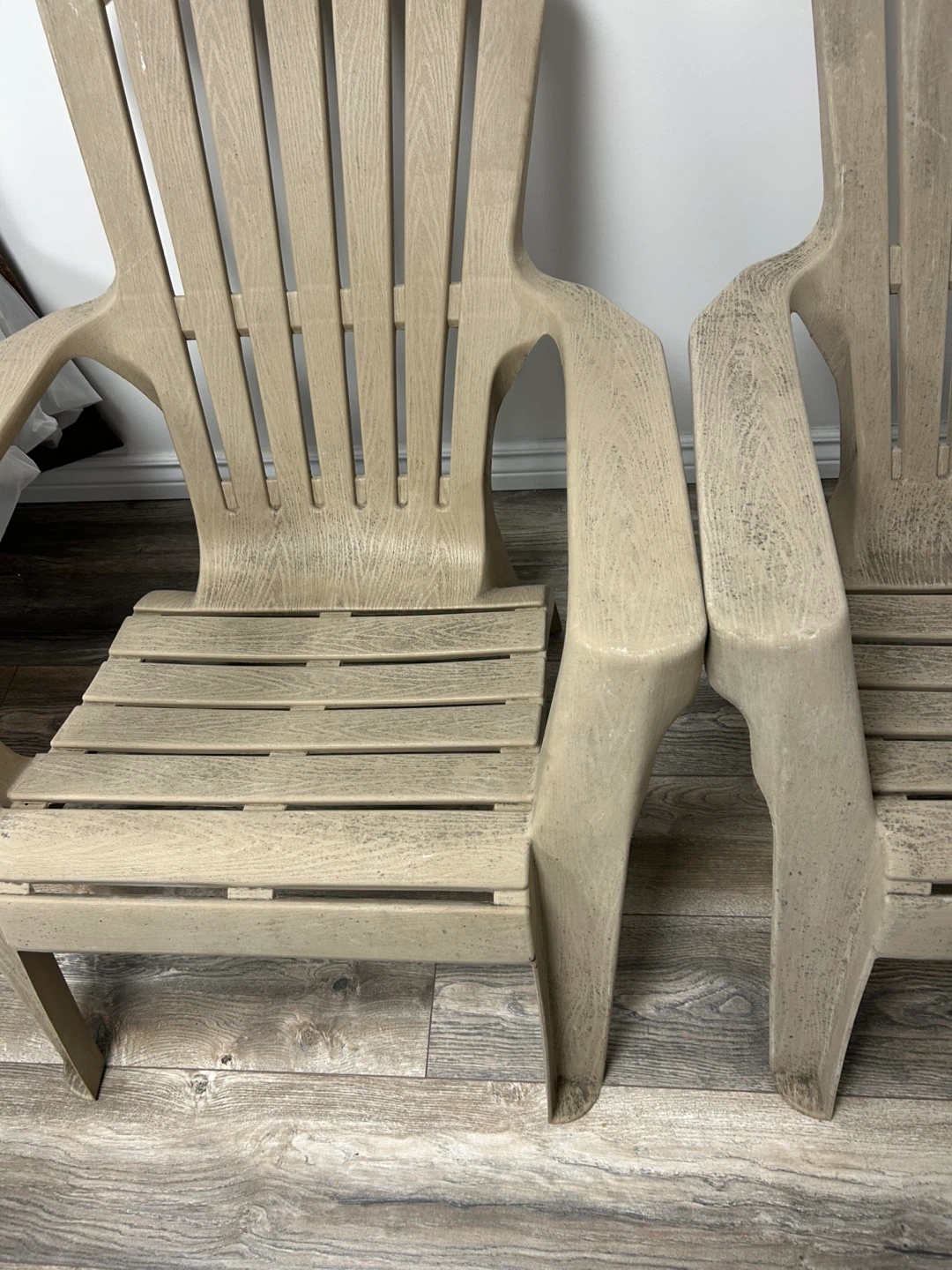 Set of 2 Plastic Adirondack Chairs - Beige - photo 4