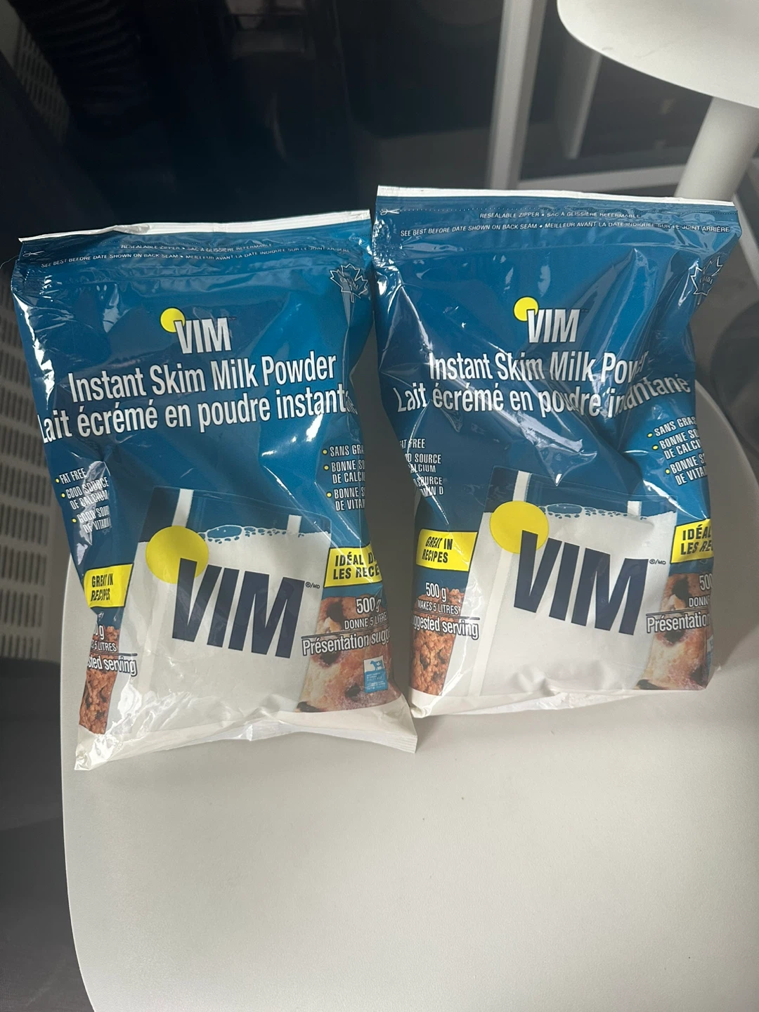 VIM Instant Skim Milk Powder 2 x 500g Bags