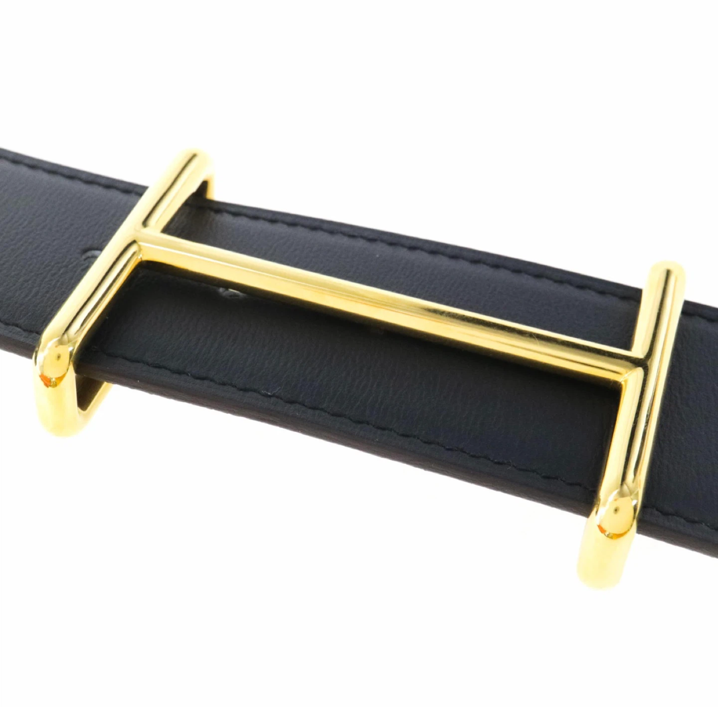 Hermès Reversible H Belt - Black/Brown Leather - photo 2