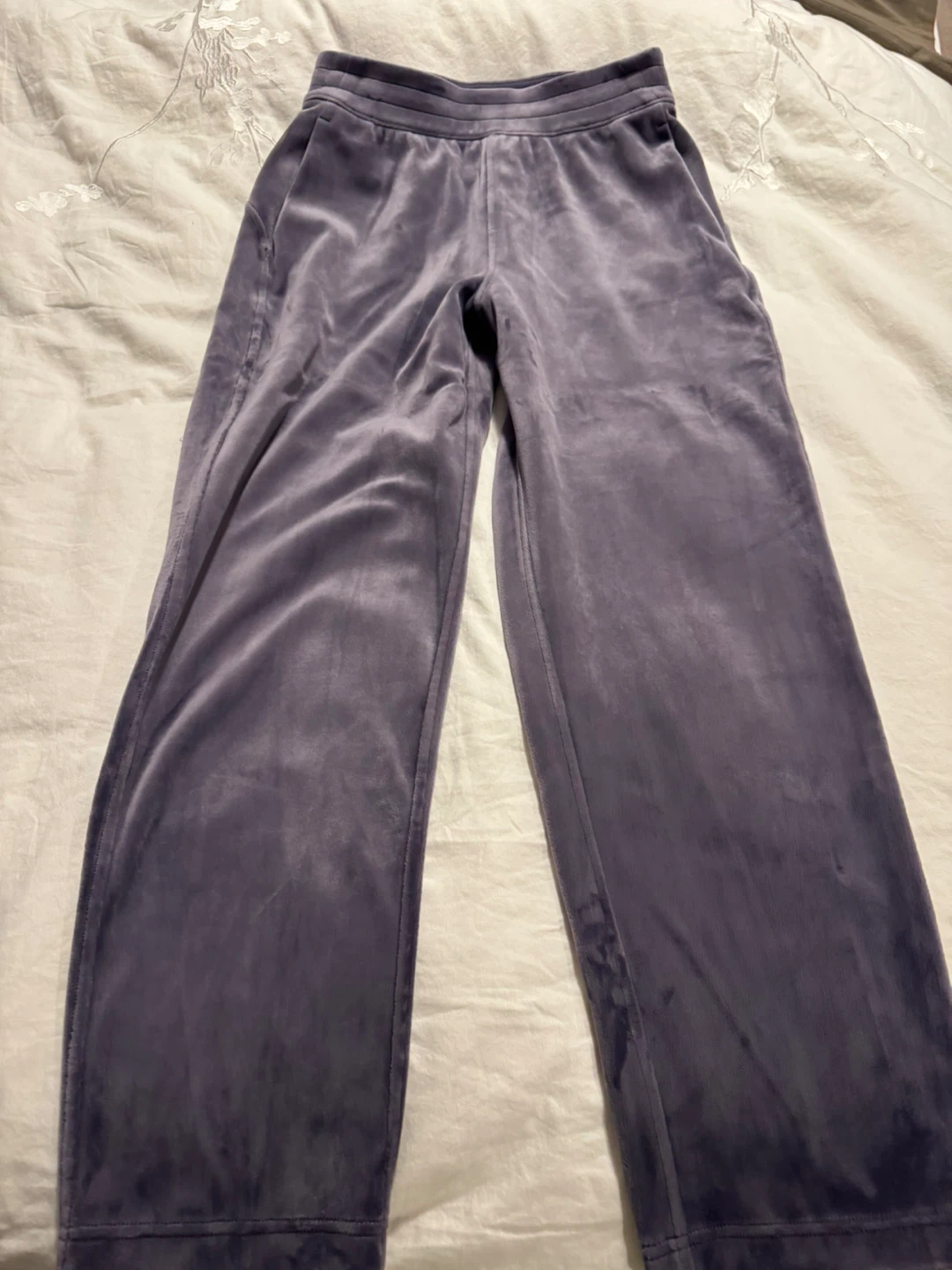 Excellent Condition Lululemon Velvet Purple Wide Leg Pants XS