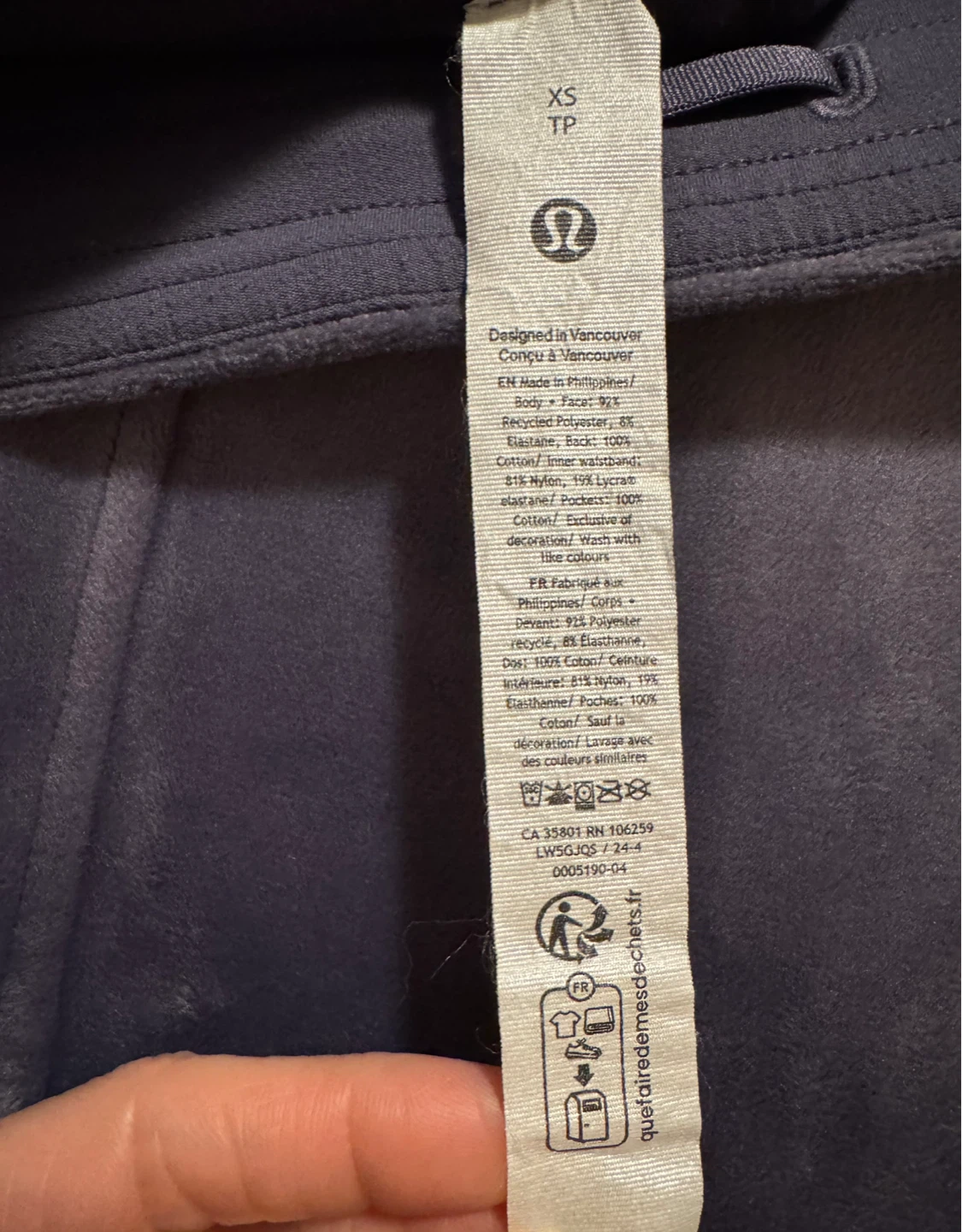 Excellent Condition Lululemon Velvet Purple Wide Leg Pants XS - photo 3