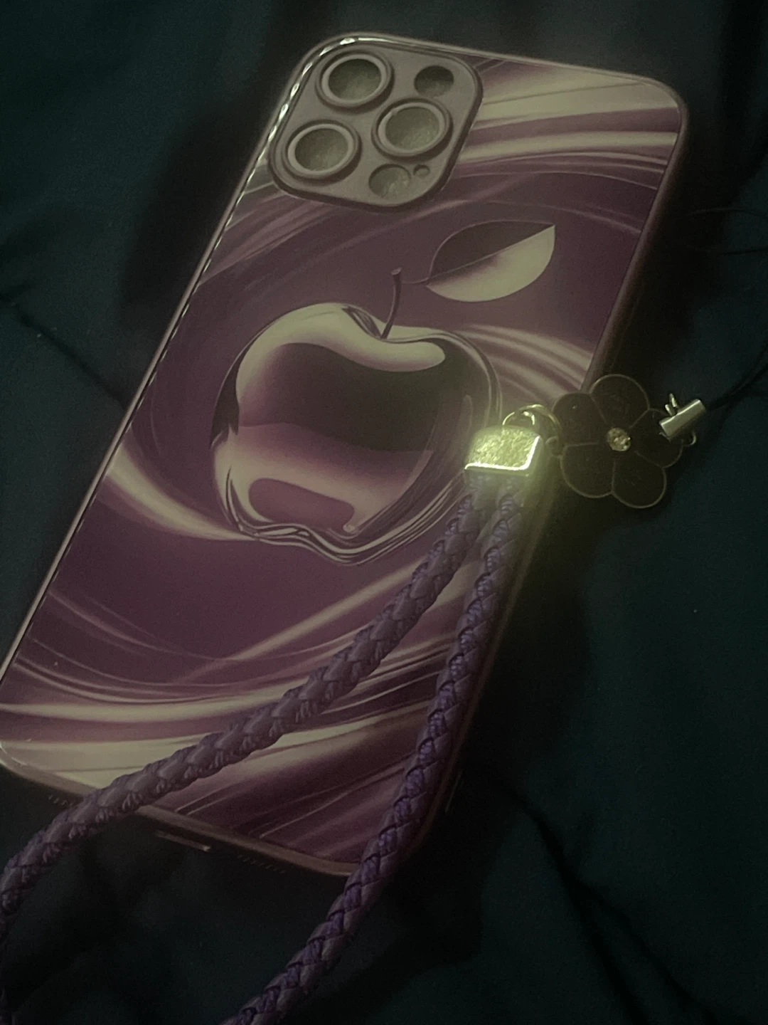 Purple iPhone 12 Pro Max Case with Apple Design and Strap - photo 3