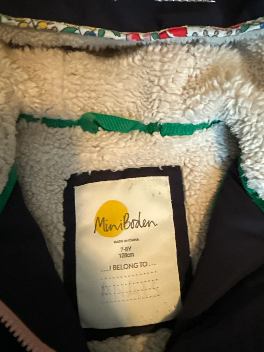 Mini Boden Navy Cat Ears Hooded Jacket - photo 2