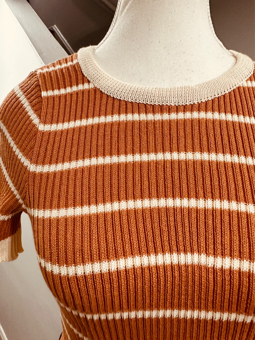 Buy 1 get 1 Striped Ribbed Knit Top - photo 2