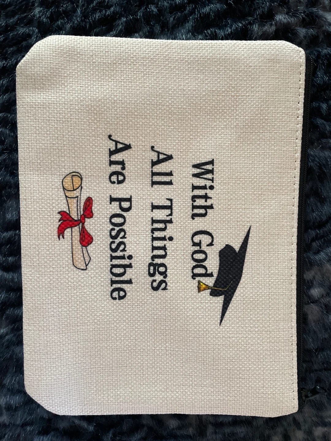 Graduation Pouch - With God All Things Are Possible
