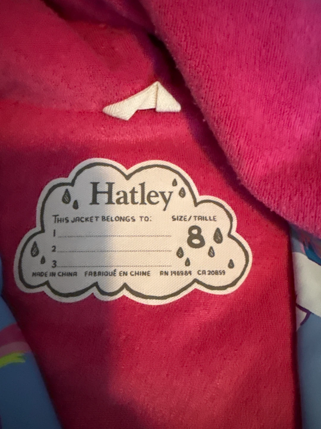 Hatley Unicorn Rain Jacket Size 8 - photo 2