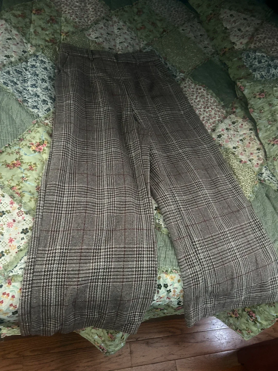SHEIN Plaid Wide Leg Pants Women's Size EU US M