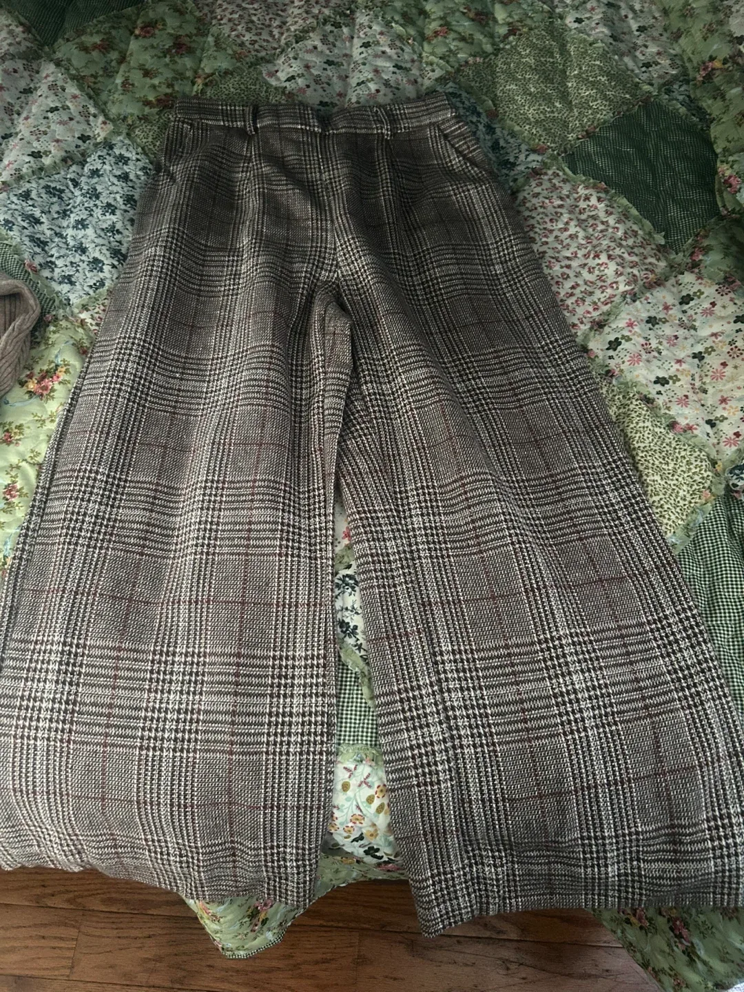 SHEIN Plaid Wide Leg Pants Women's Size EU US M - photo 2