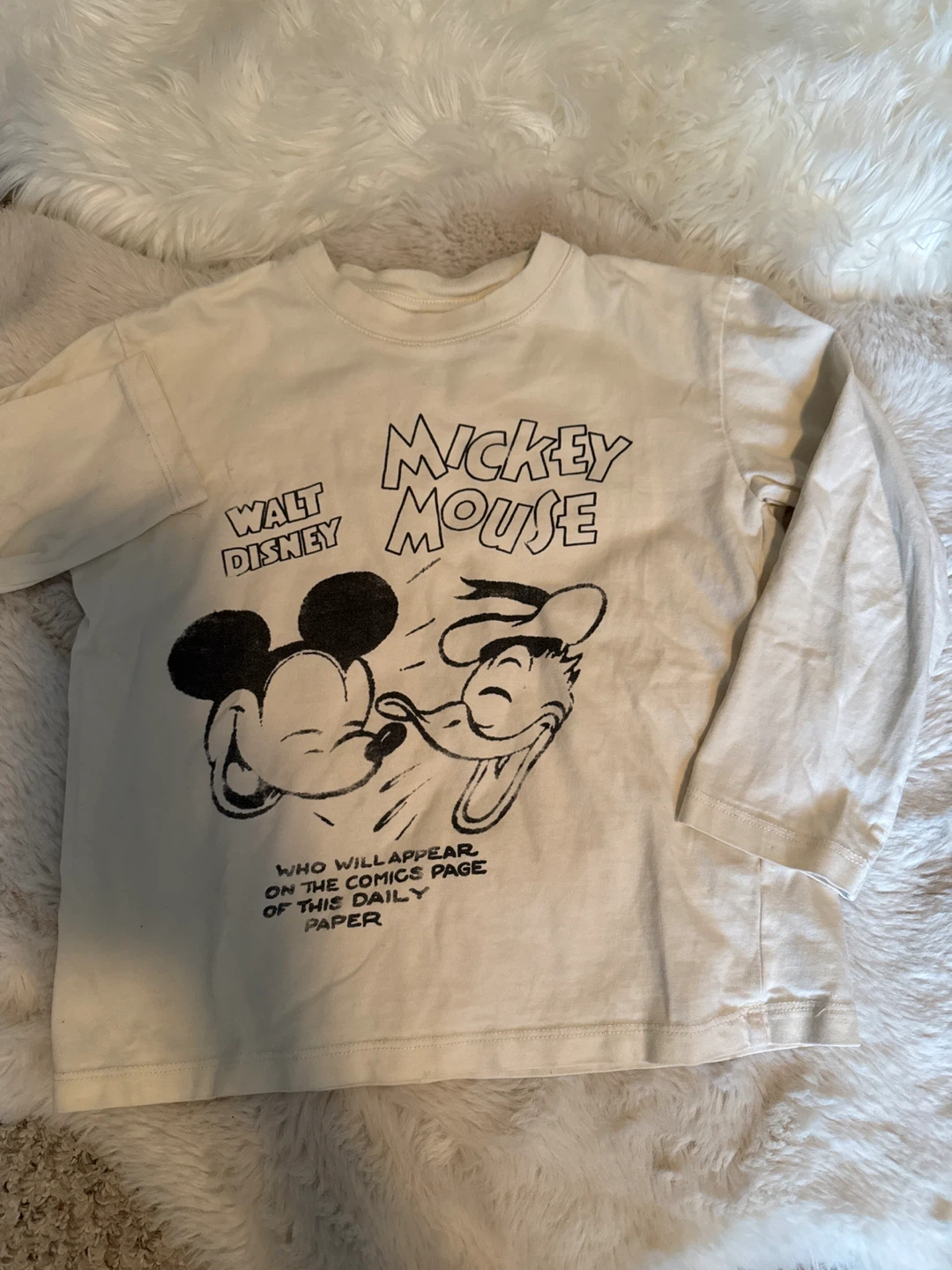 Zara Disney Mickey Mouse Long Sleeve Shirt Size 8-9