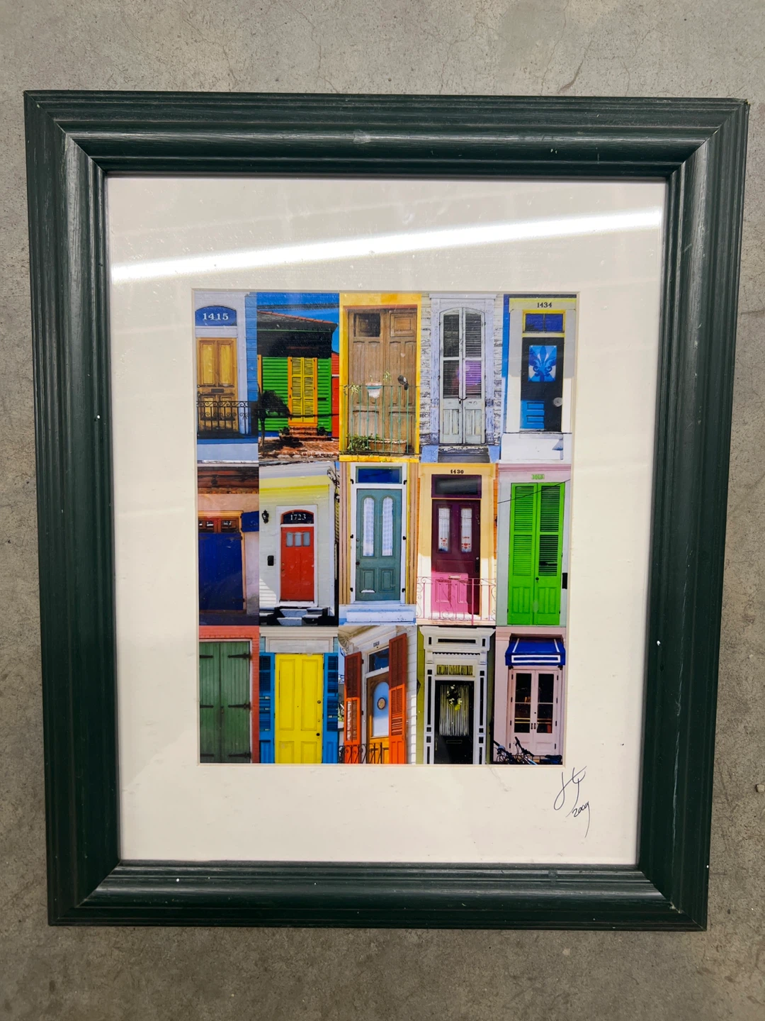 Framed and signed photo