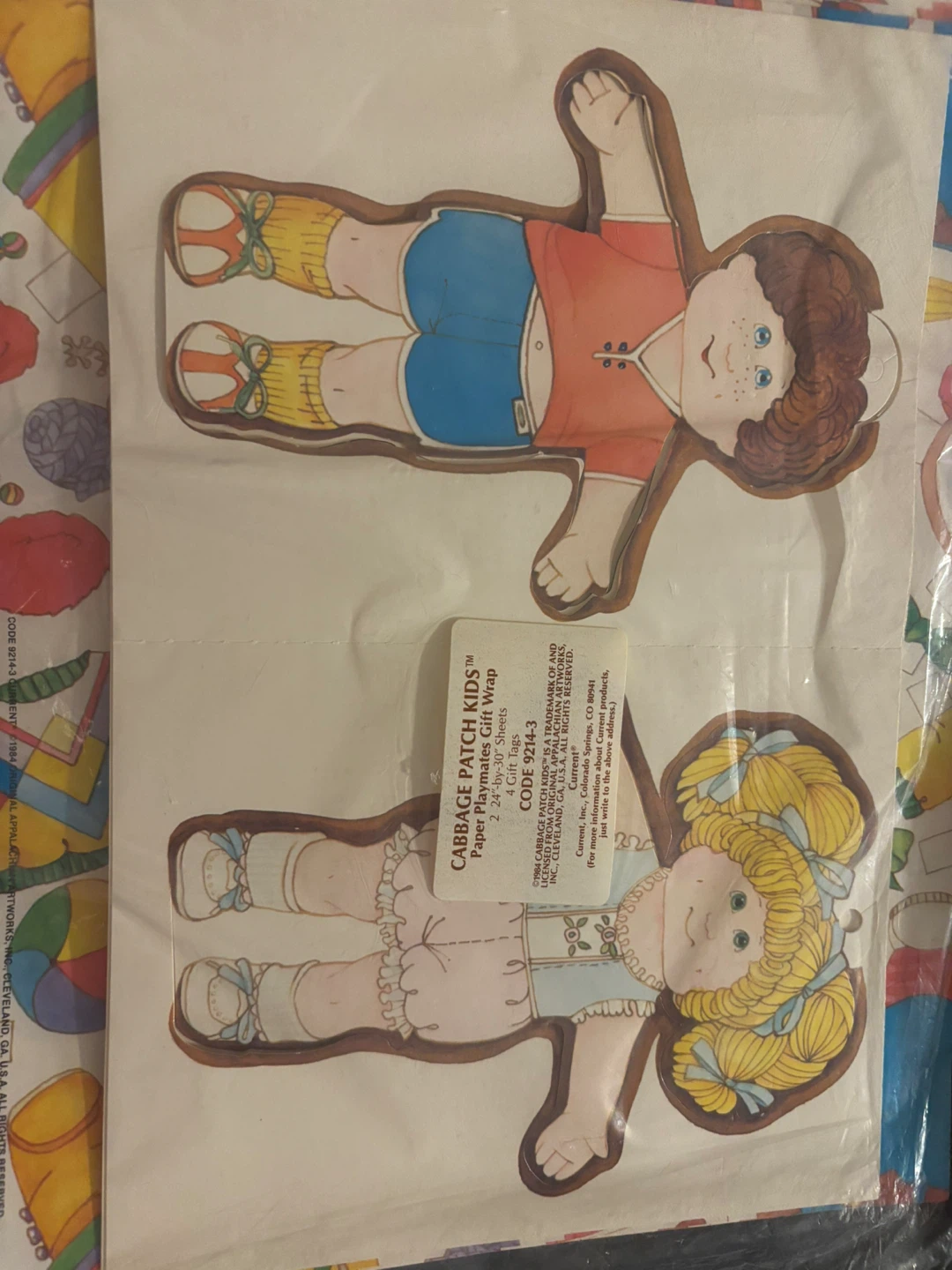 Cabbage Patch Kids Paper Playmates Gift Wrap & Gift Tags