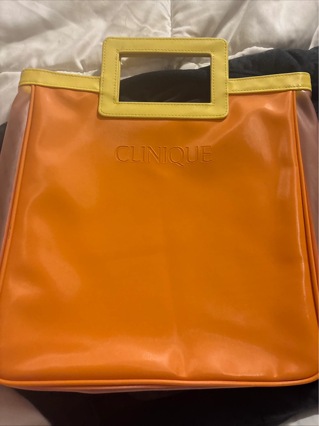 Clinique Orange & Yellow Tote Bag