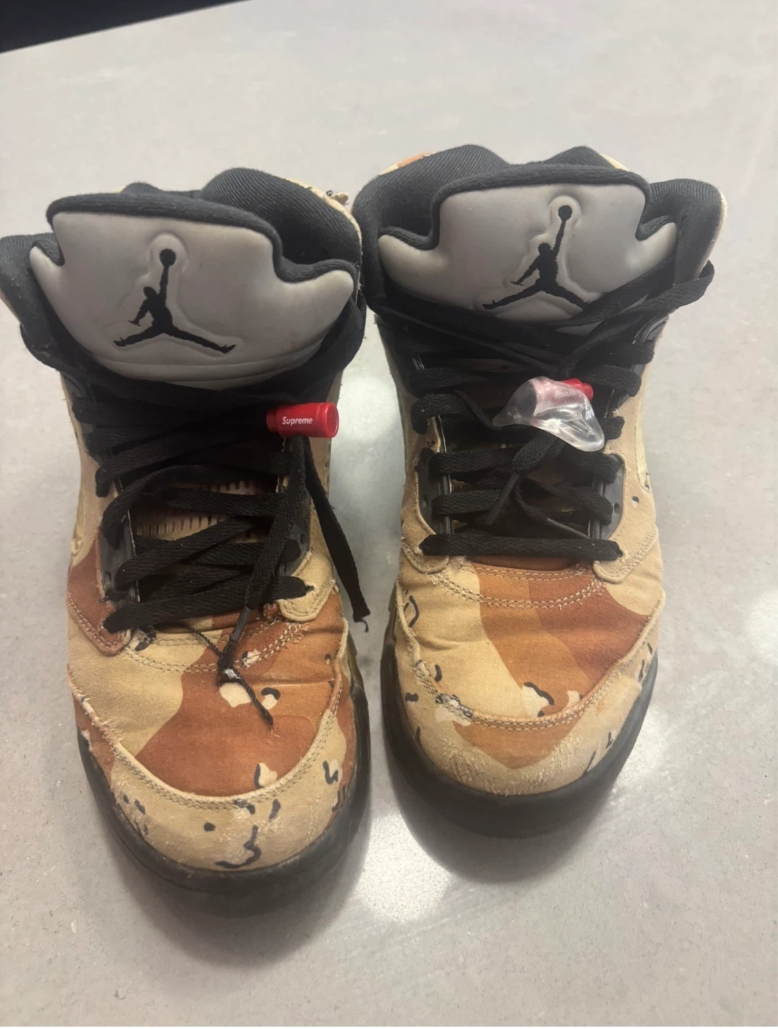 Jordan 5 Supreme Camo Sneakers - photo 4