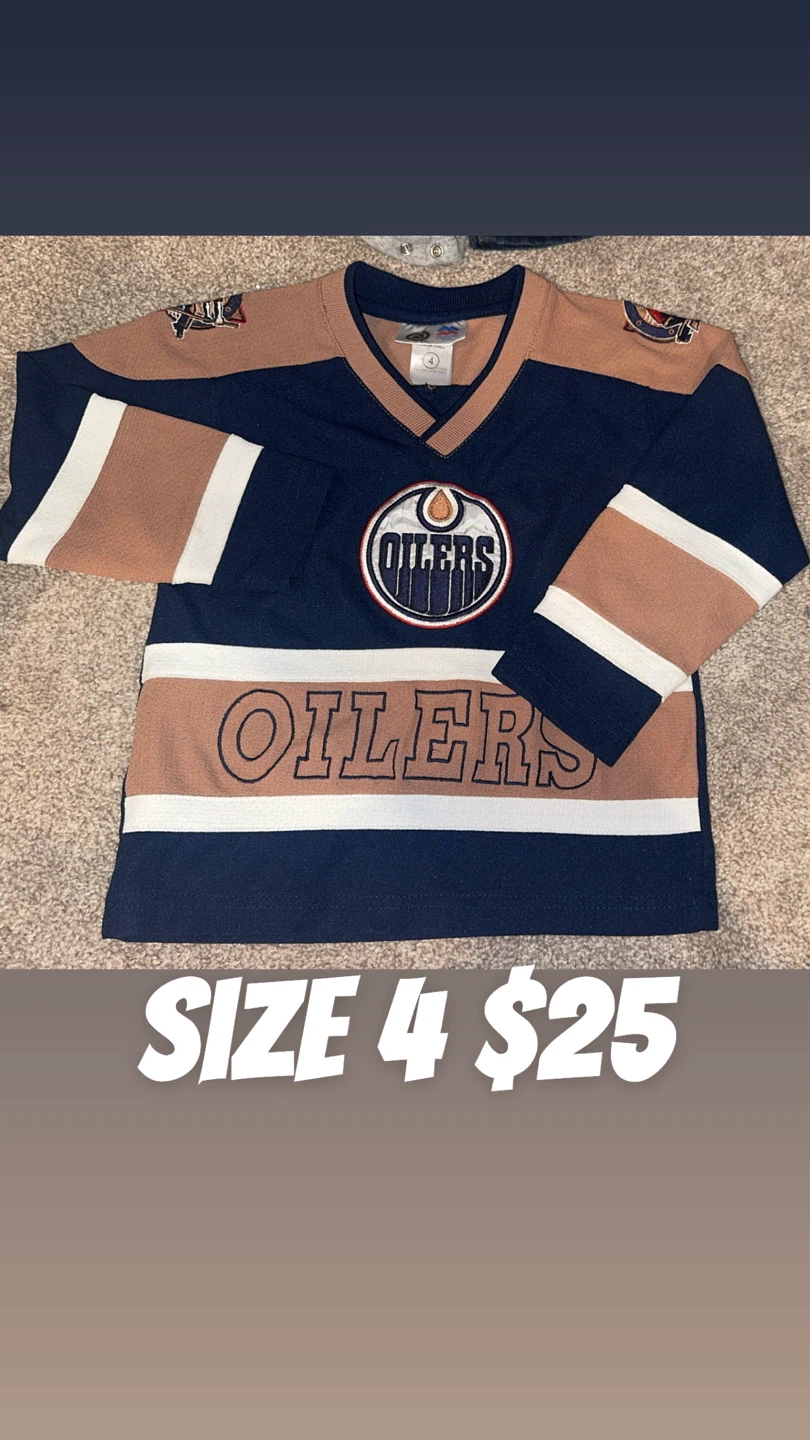 Edmonton Oilers Jersey Size 4
