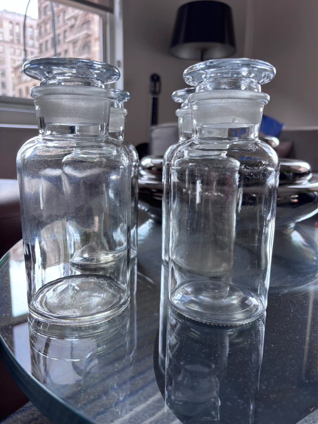 Glass Apothecary bottle with Lid