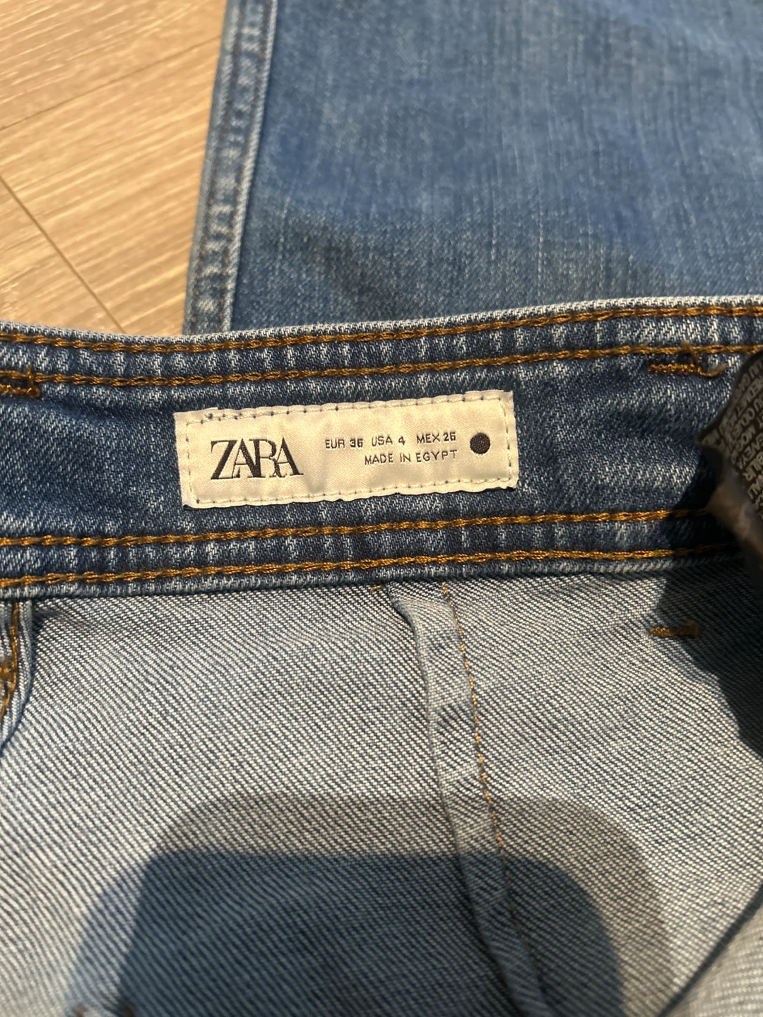ZARA Wide Leg Jeans - Blue Denim - photo 2