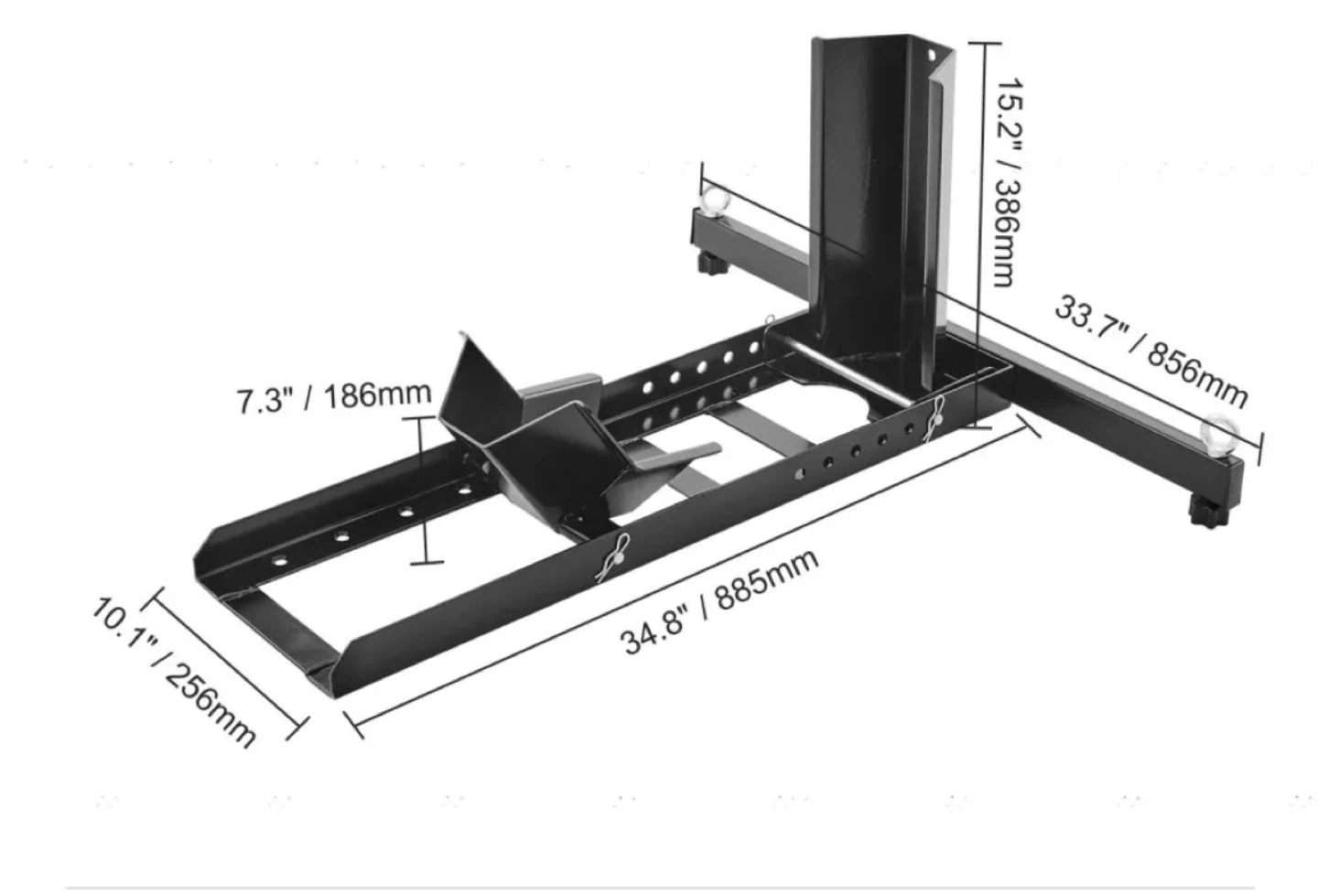 Black Motorcycle Wheel Chock Stand