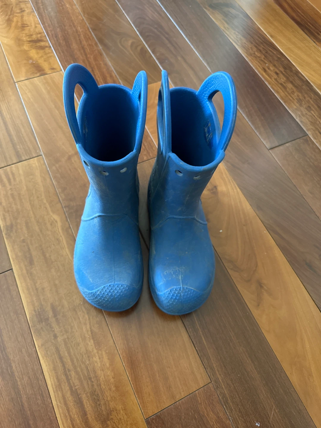 Blue Crocs Rain Boots