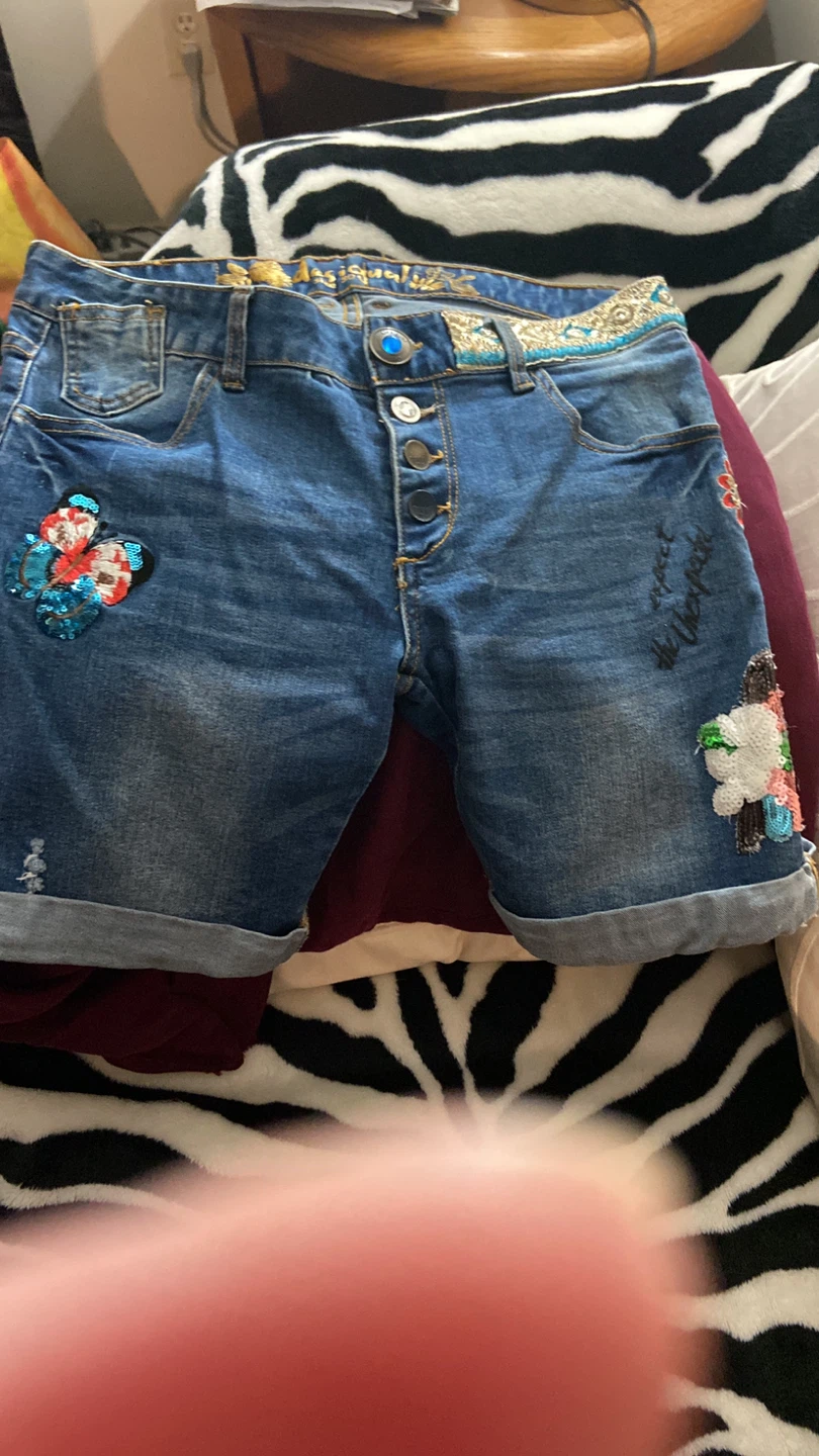 Designer blue jean shorts - photo 2
