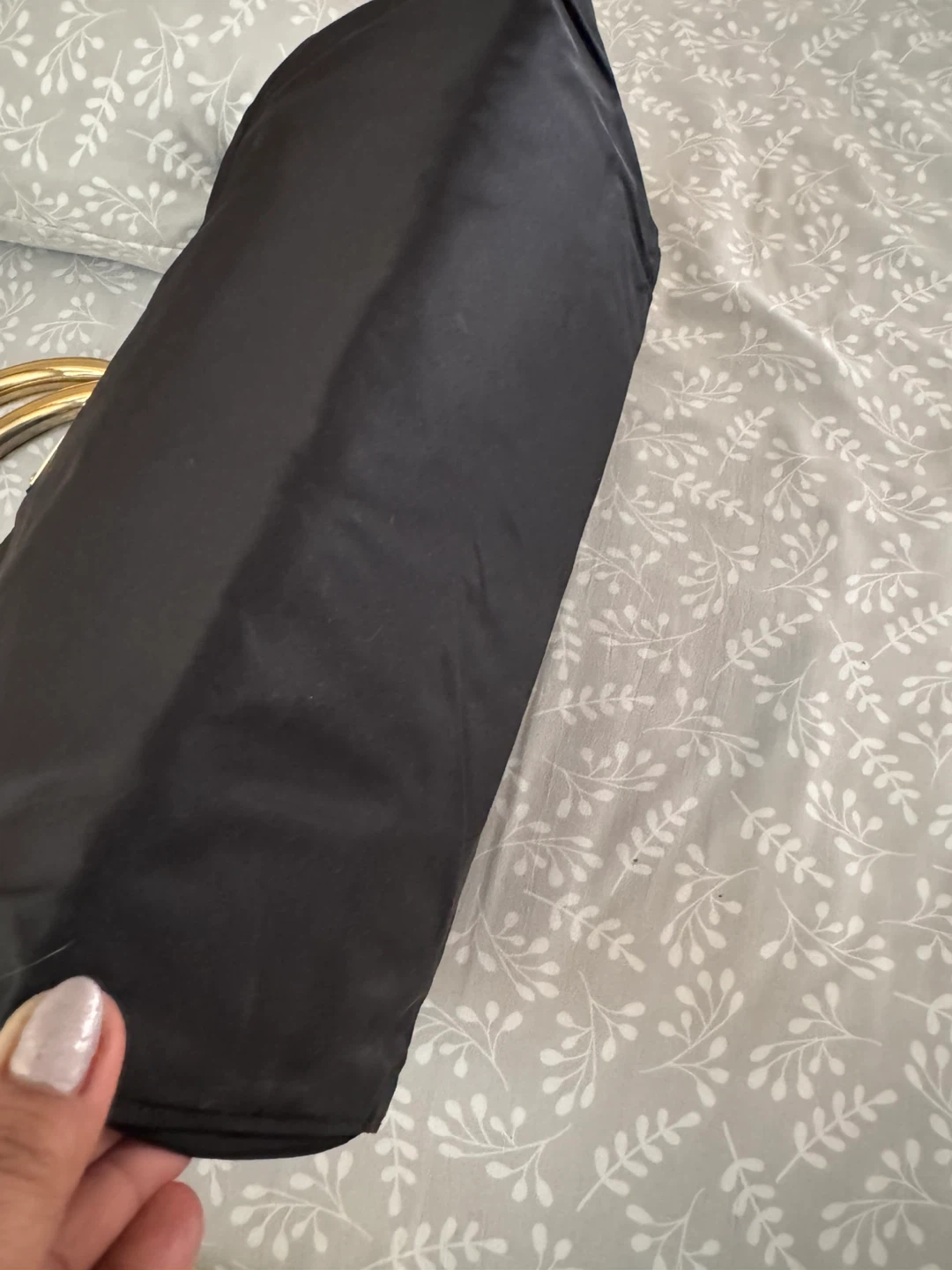 Prada Black Nylon Tote Bag with Gold Chain Handles - photo 4