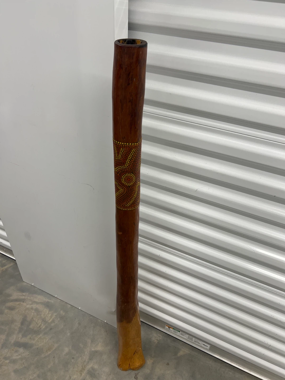 Wooden Didgeridoo with Painted Design