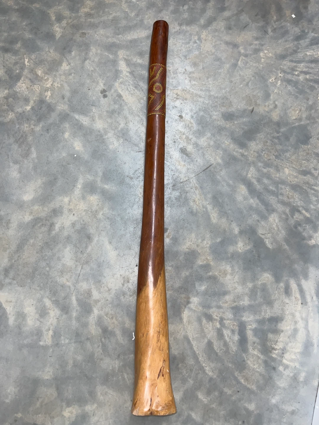 Wooden Didgeridoo with Painted Design - photo 2