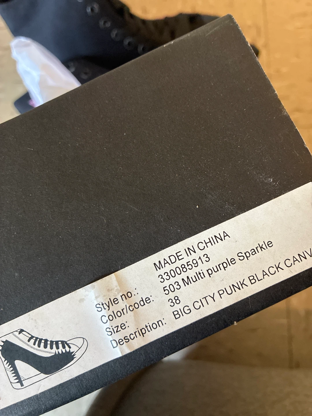 BIG CITY PUNK BLACK CANVAS High Top Sneakers - photo 3