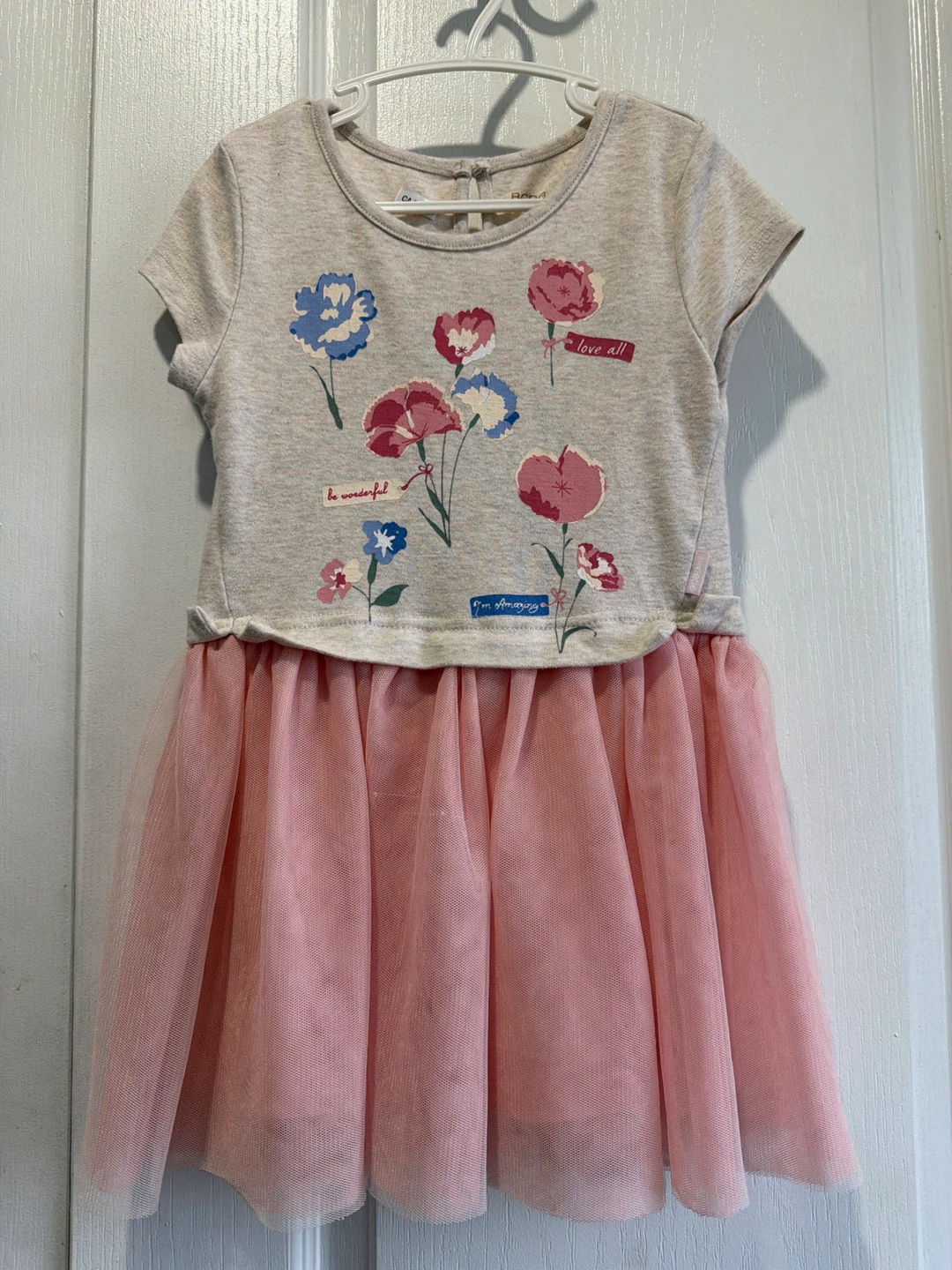 Girls' Floral Tulle Dress