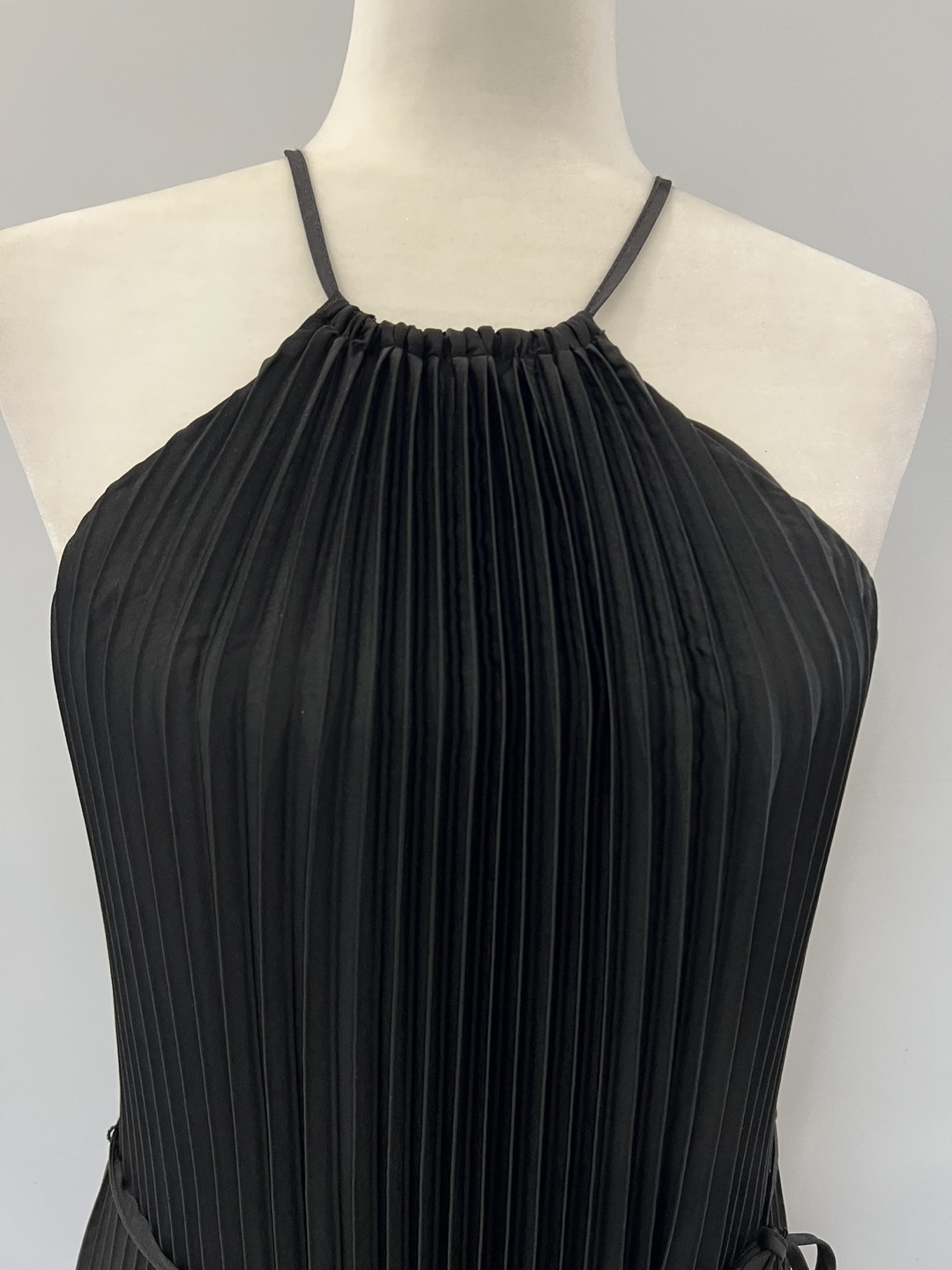 NEW Banana Republic Black Pleated Halter Maxi Dress - photo 2