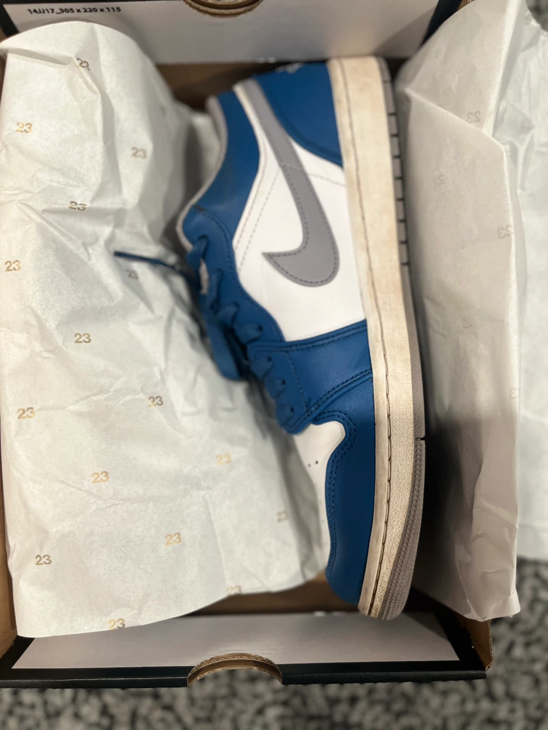 Air Jordan 1 Low SE True Blue Sneakers - photo 2