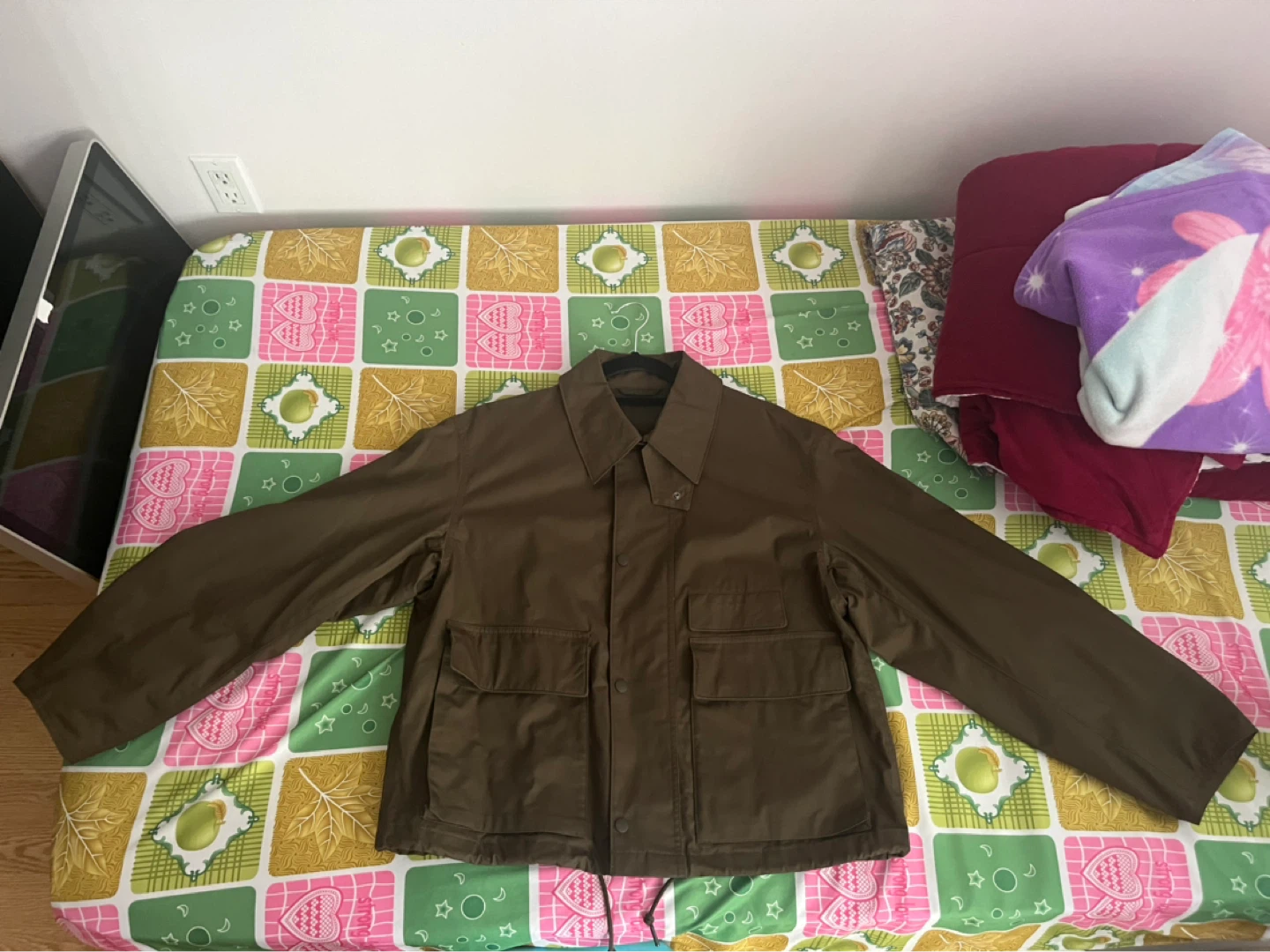Uniqlo U Utility Short Blouson Jacket - Olive XS Unisex