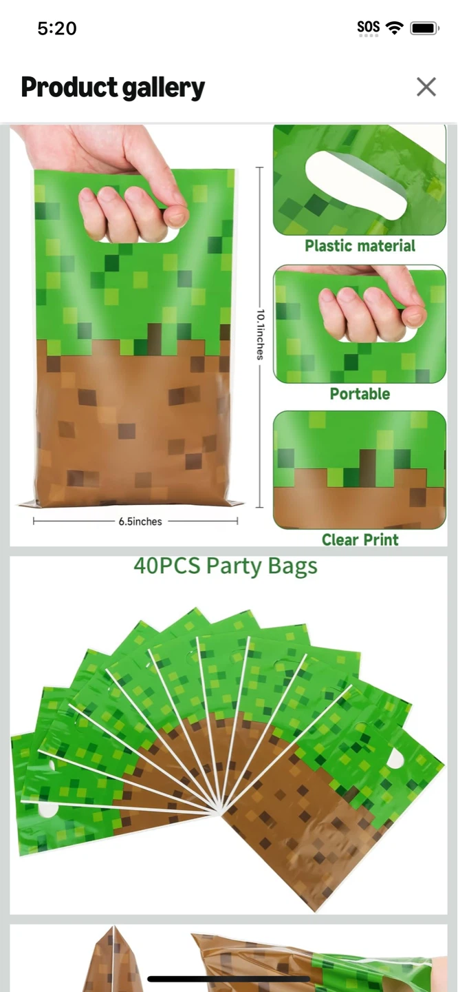 New-50pcs  Minecraft Themed Party Bags - photo 4
