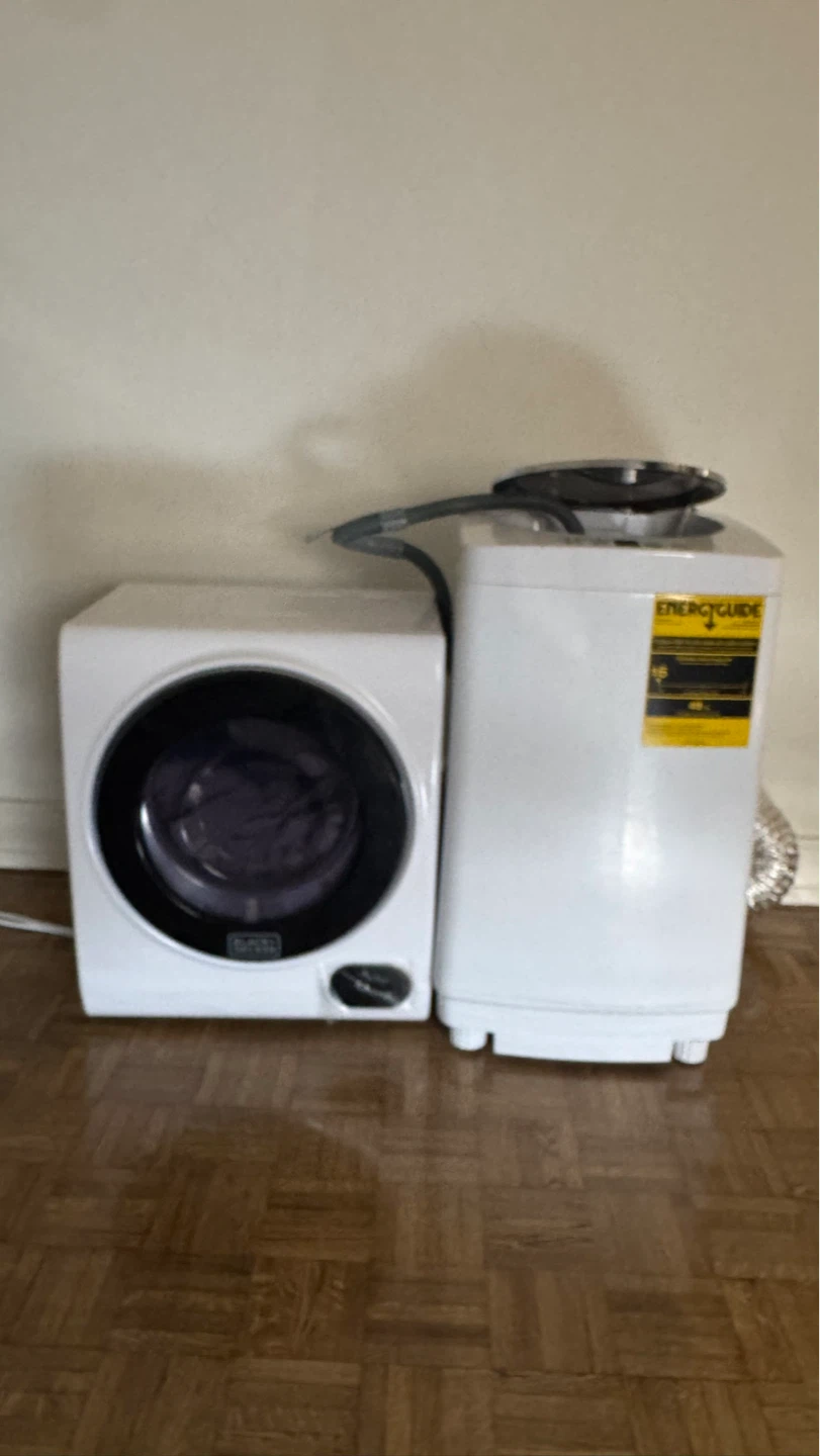 BLACK+DECKER Portable Clothes Dryer and costway washer