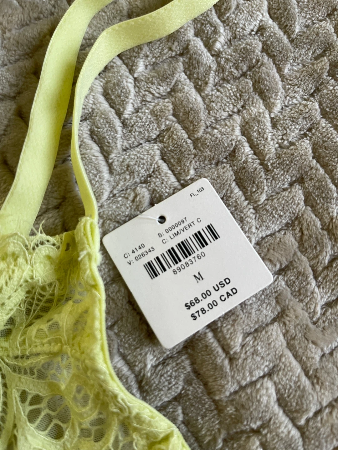 Out From Under Corset Bralette - Lime Green - Size M - photo 2