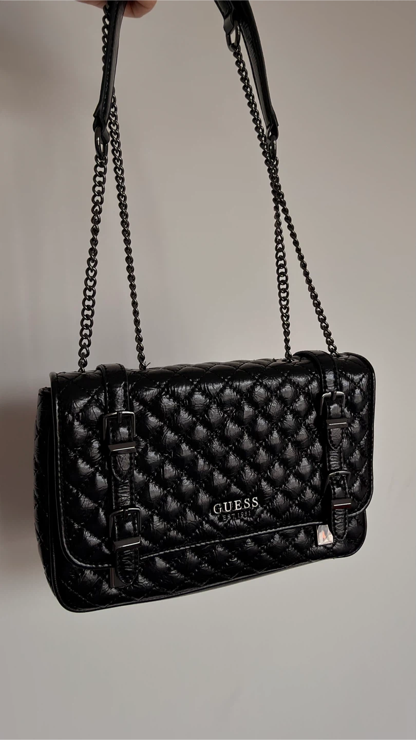 Black Guess Quilted Shoulder Bag - photo 2
