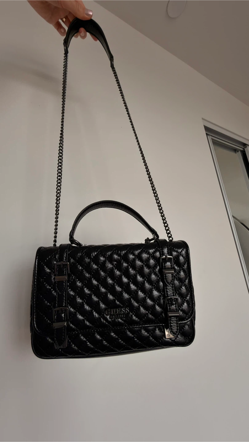 Black Guess Quilted Shoulder Bag - photo 5
