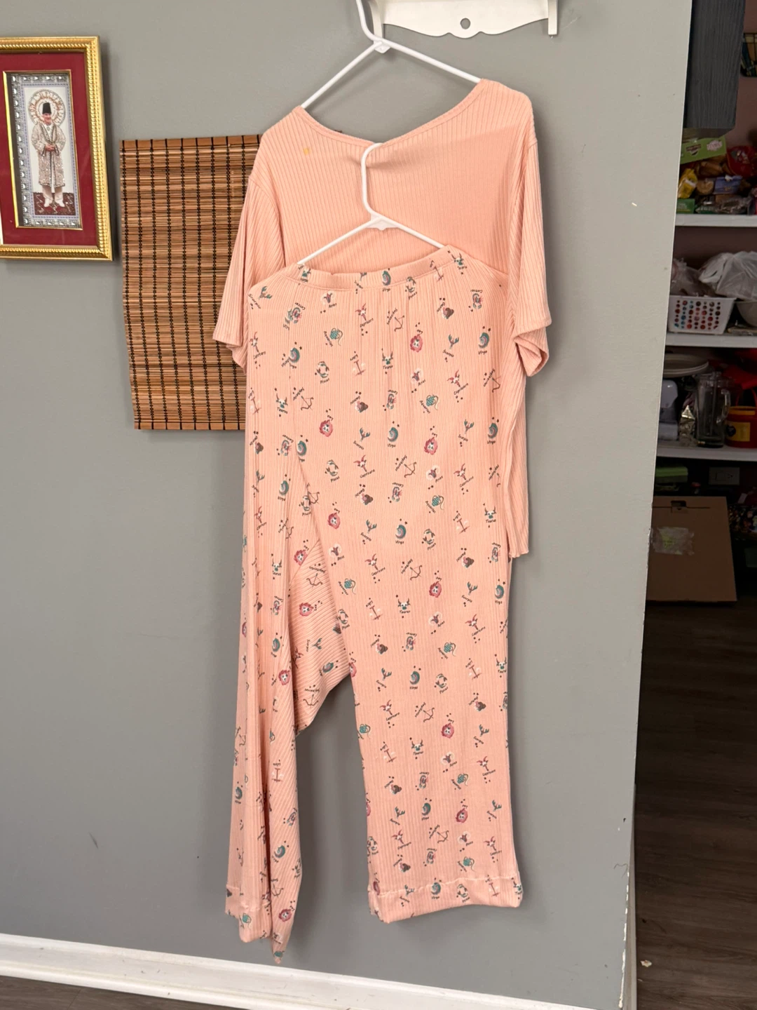 WOMENS Indigo Bloom 3X Pajama Set Elastic Band Bottoms - photo 3