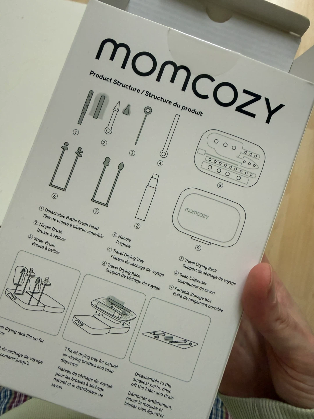 Momcozy 7-in-1 Travel Baby Bottle Cleaning and Drying Racks Set - photo 4