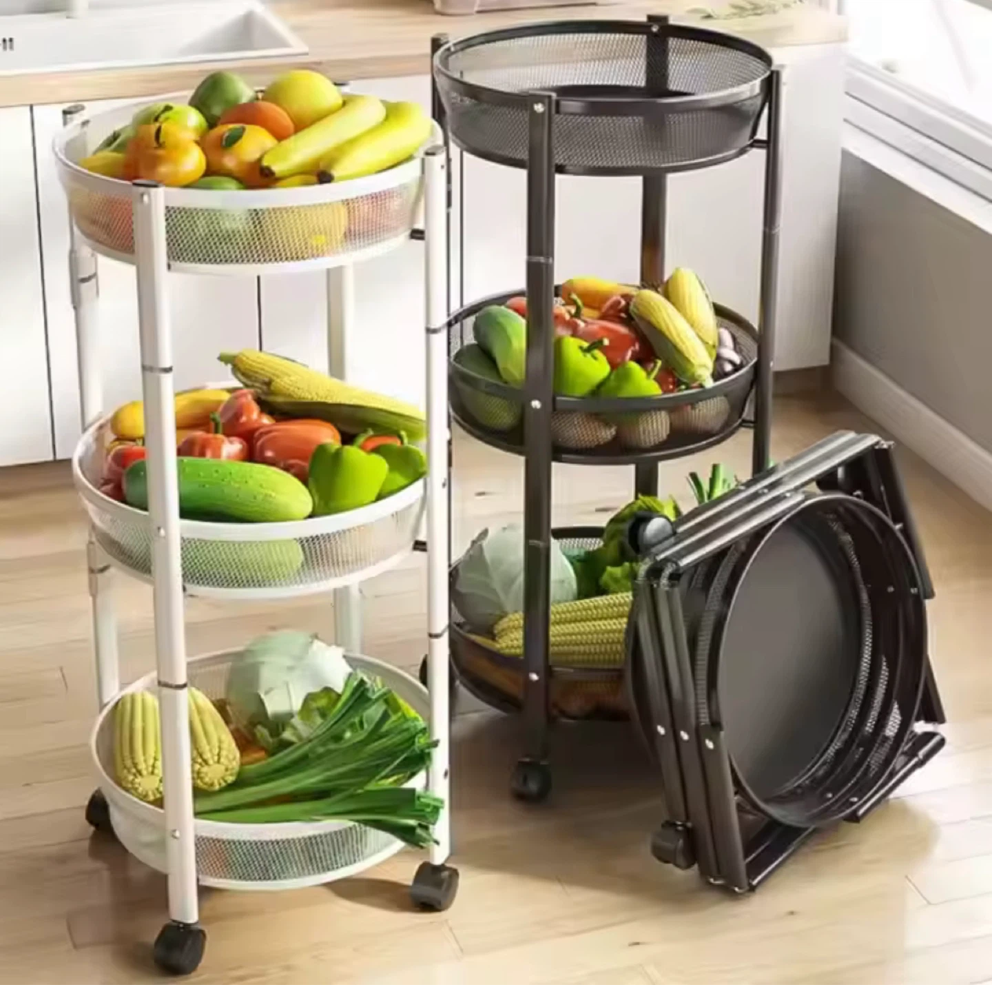 3-Tier Rolling Storage Cart