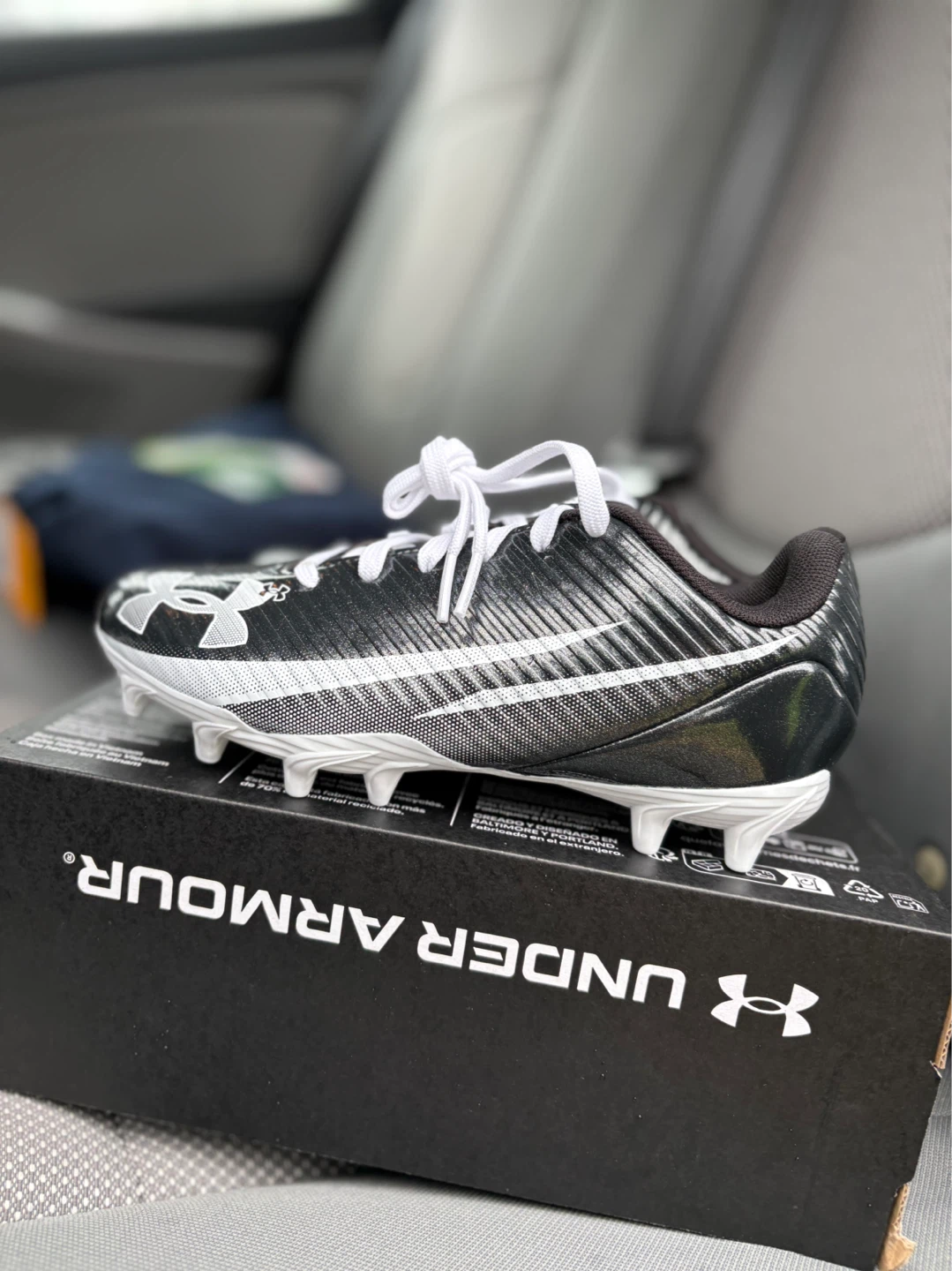 Under Armour Football Cleats Black/White
