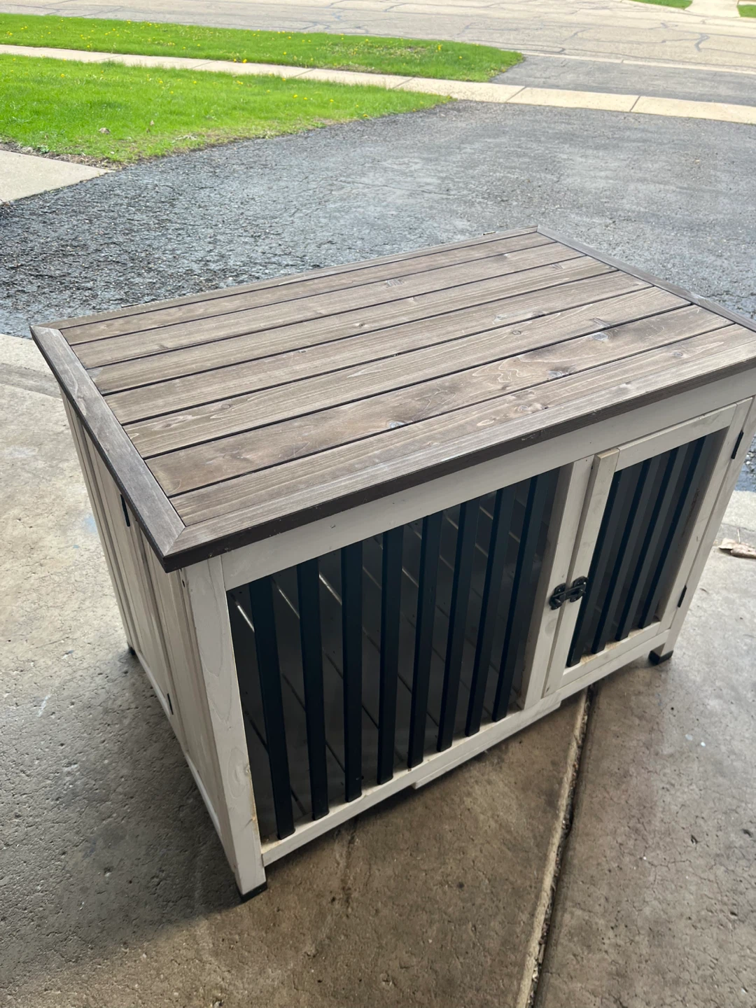 Wooden Dog Crate End Table - photo 2