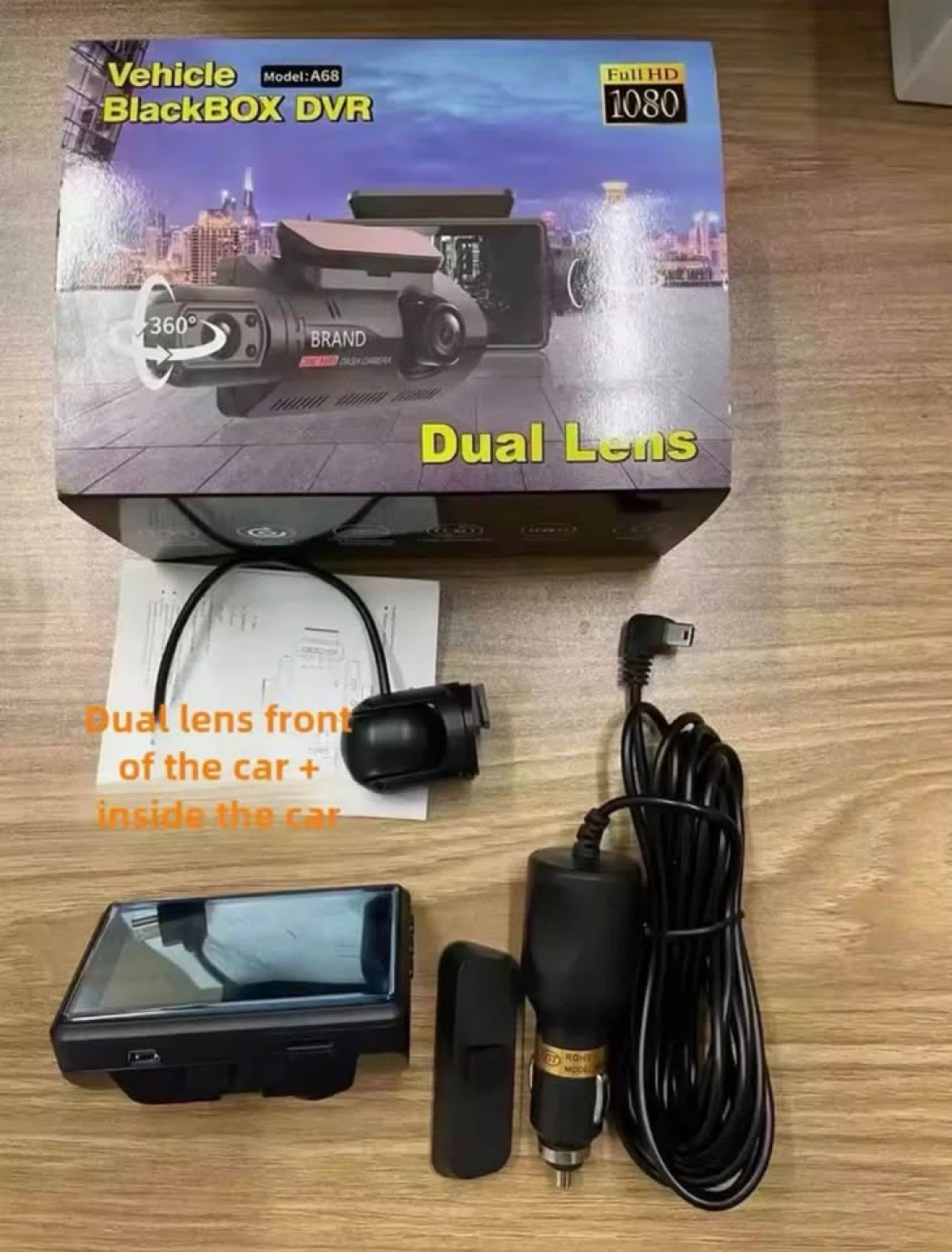 BlackBOX DVR A68 Dual Lens Dash Camera