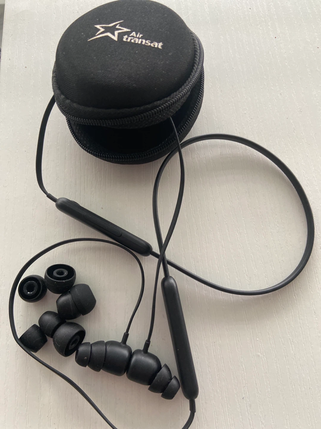 Air Transat Black Earbuds with Case