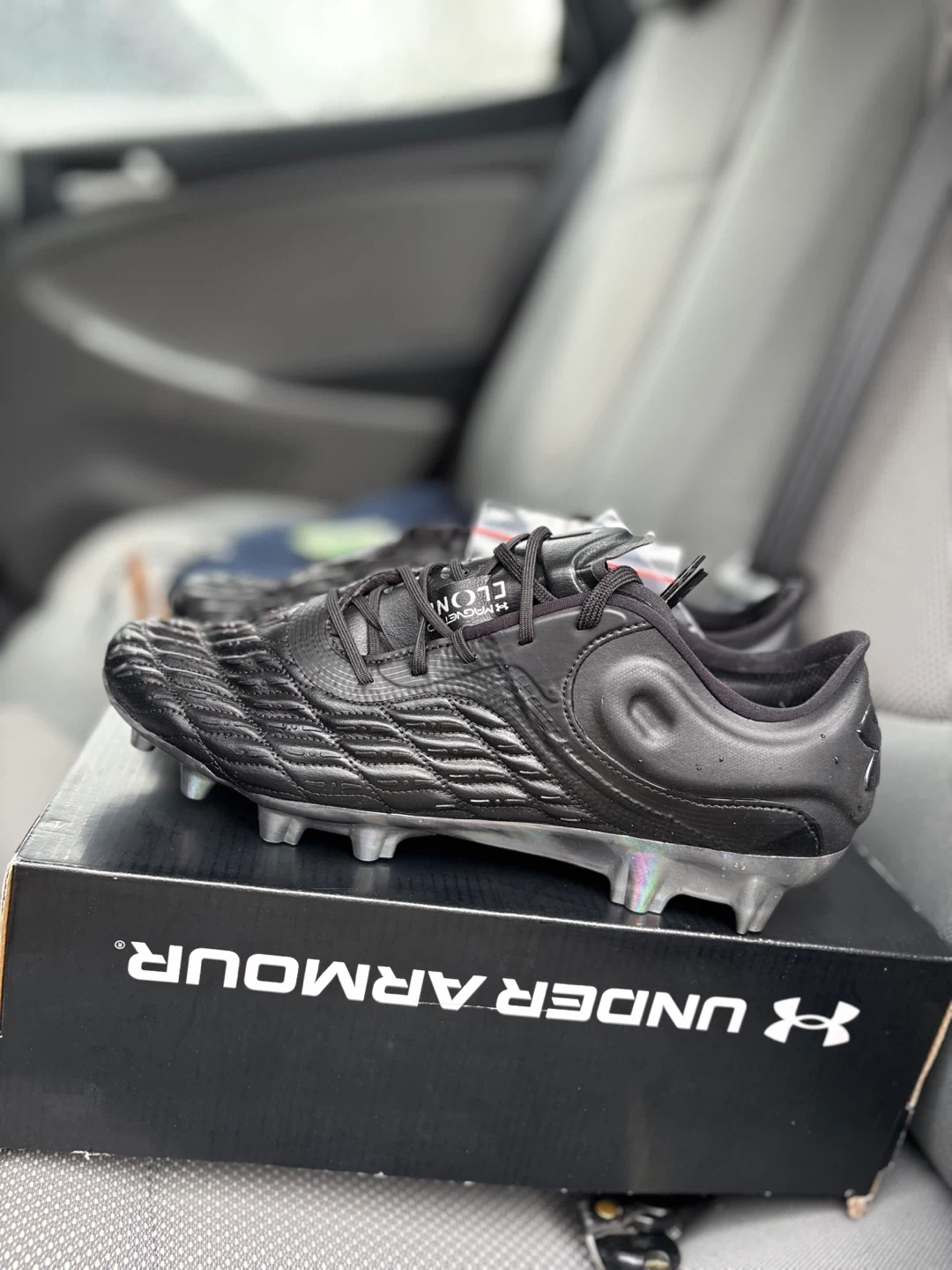 Under Armour "Clone" Black Football Cleats