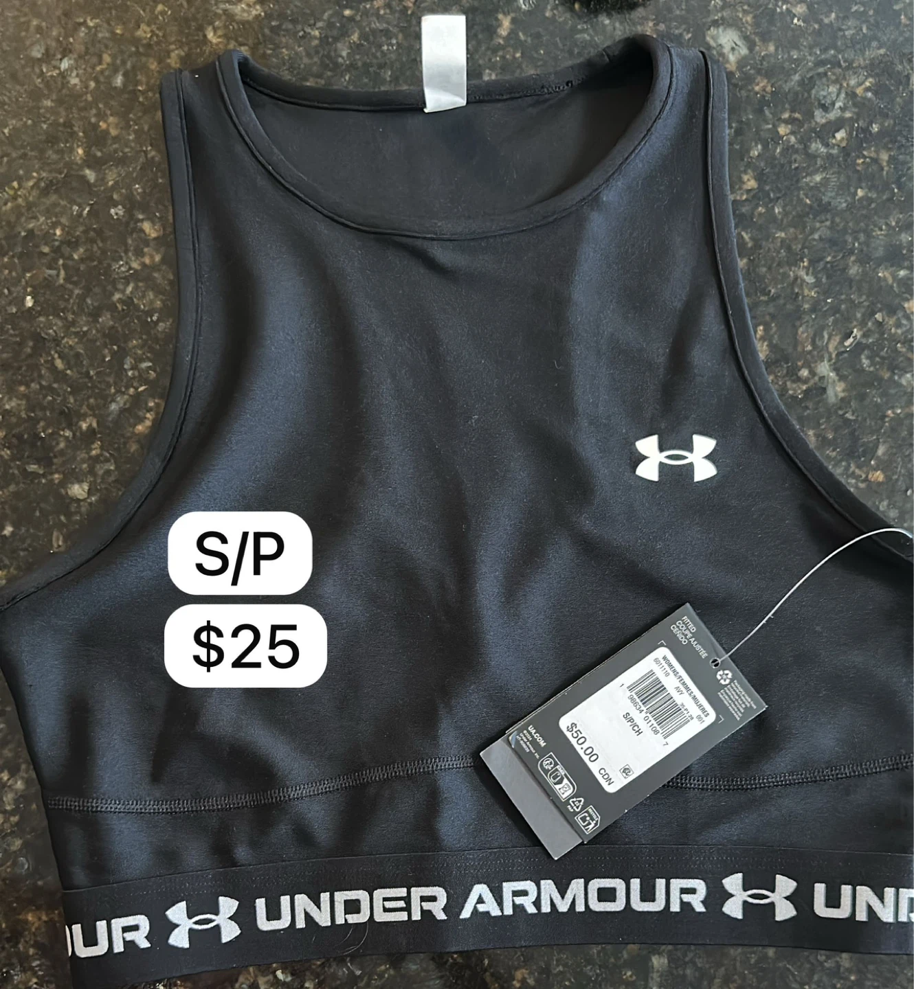 Under Armour Black Sports Bra - S/P