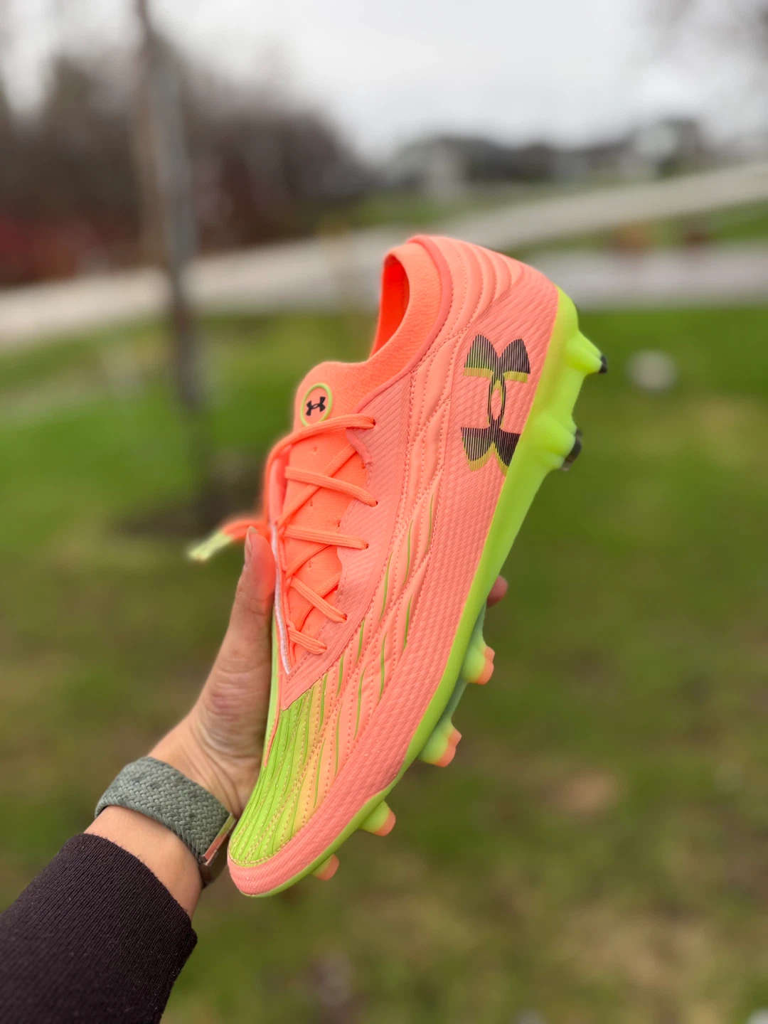 Under Armour Soccer Cleats - Orange/Lime Green - photo 2